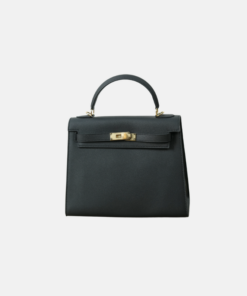 Kelly 28 Epsom cowhide Handbag With Silver Buckle for Women