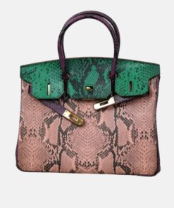 Birkin 30cm Faux Lizard Cowhide & Python Imitation Cowhide Golden Lock
