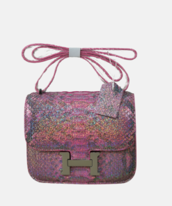 Comstance 19cm Python Skin Silver lock